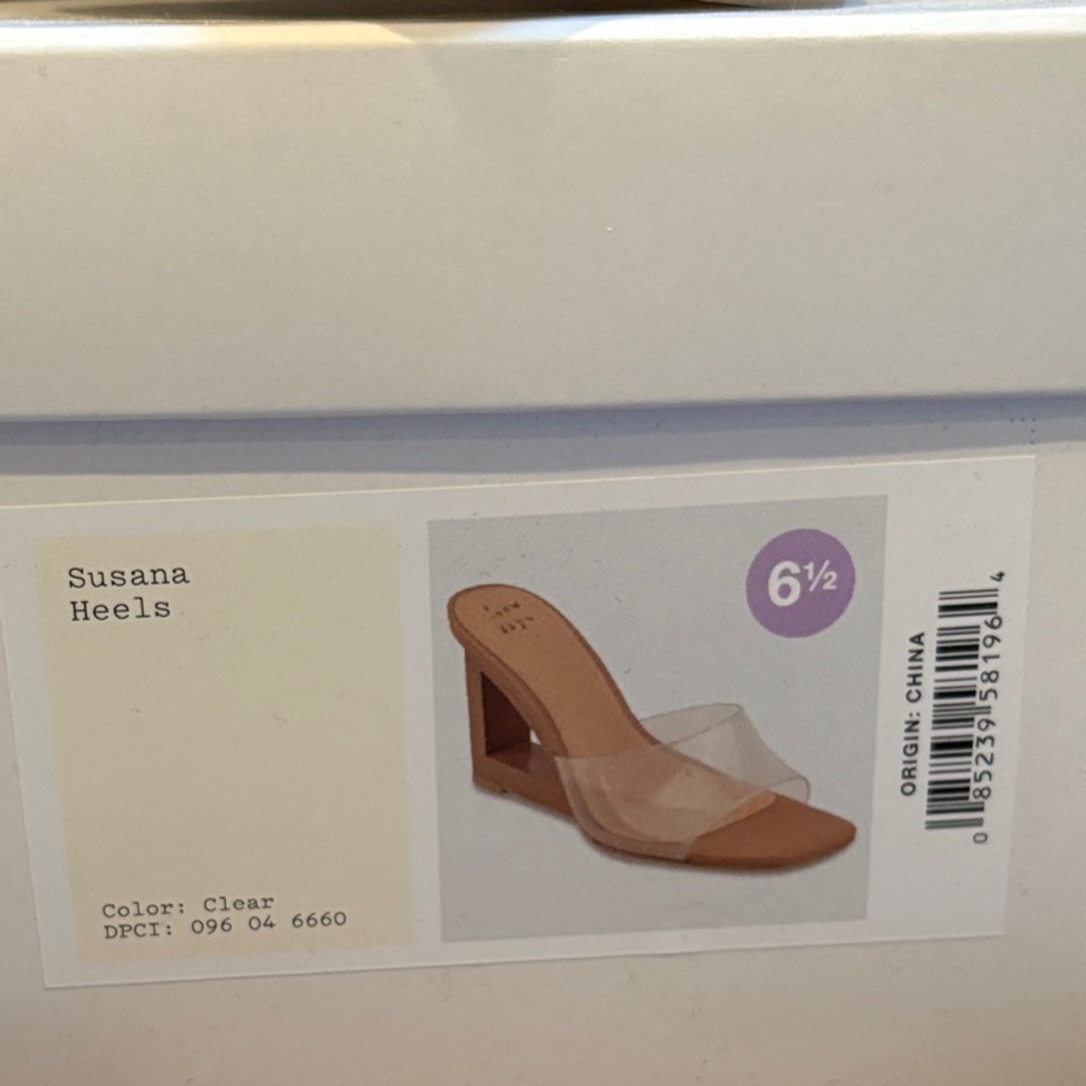 a new day Susana Heels PVC Clear Wedge Sandals - Picture 7 of 8